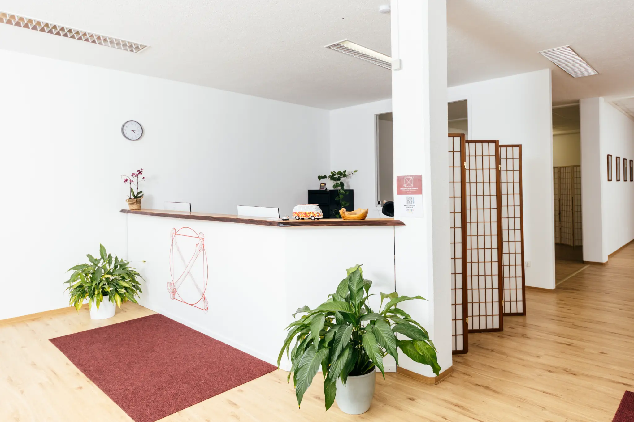 Empfangsbereich des Physiowerk Bodensee in Meckenbeuren